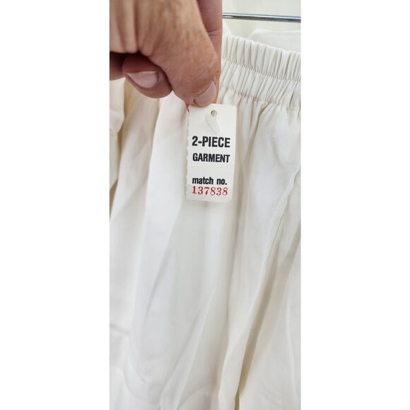 NEW‎ Deadstock Vintage Gold Label Victoria Secret Set White Bridal Oversized XS - Picture 15 of 16